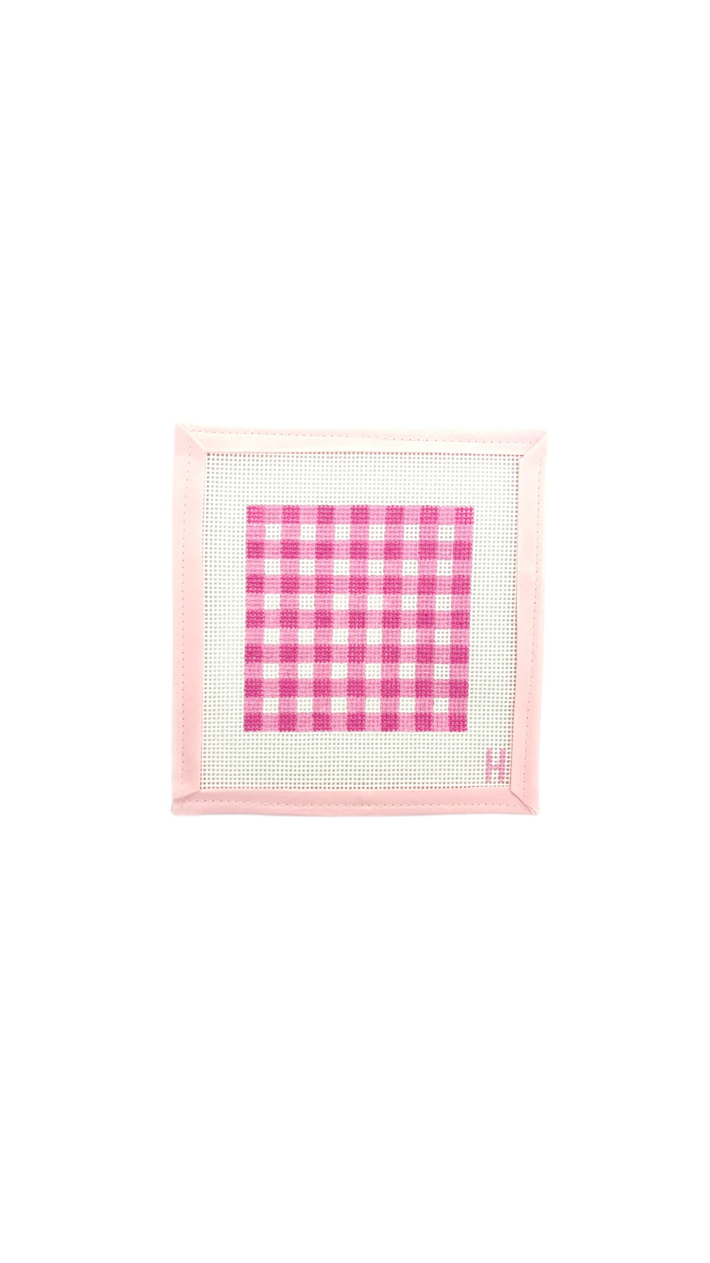 Hot Pink Gingham Square Canvas