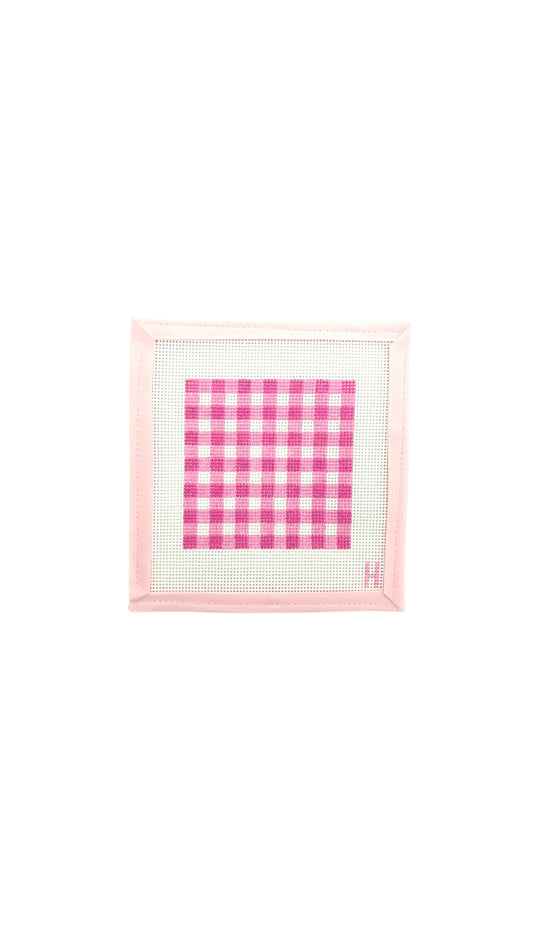 Hot Pink Gingham Square Canvas